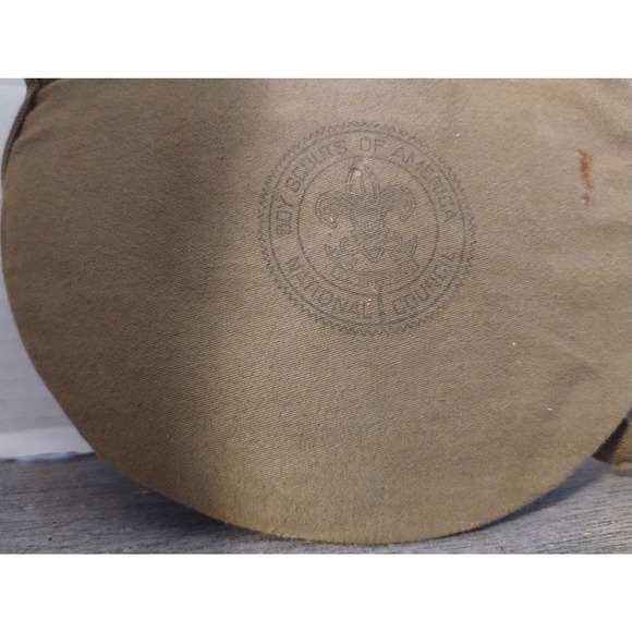 Vintage Boy Scouts Of America Canteen NATIONAL COUNCIL Metal With Stamped Logo - Picture 2 of 5